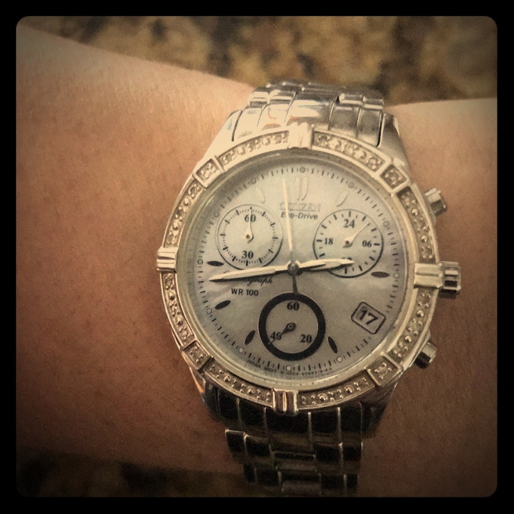 Woman’s Citizens eco drive diamond watch